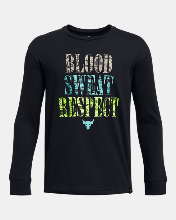 Boys' Project Rock Graphic Long Sleeve in Black image number 0